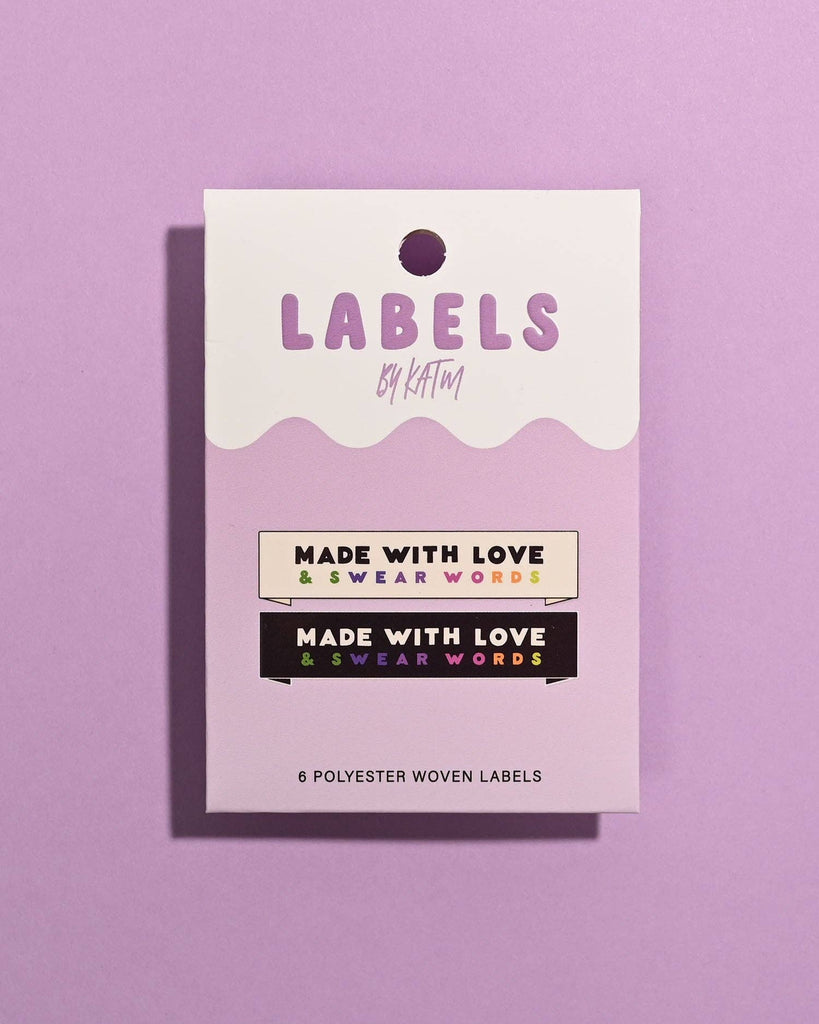 Made With Love & Swear Words Woven Labels | KATM