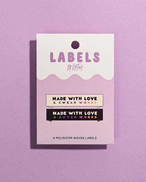 Made With Love & Swear Words Woven Labels | KATM
