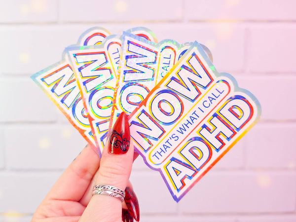 NOW that's what I call ADHD sticker, 3.1 x 2.2 in.