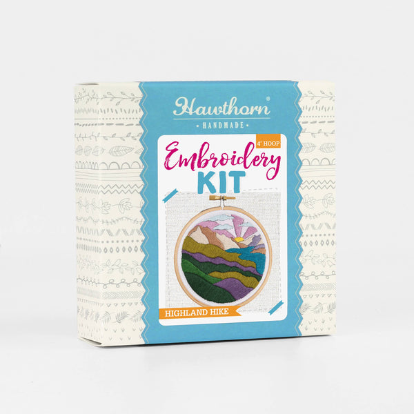 Highland Hike Mini Embroidery Kit | Complete Craft Kit for Beginners