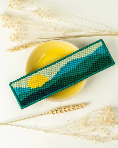 Green Mountains Bookmark Needlepoint Kit