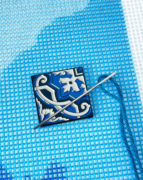 Needle Minder Portuguese Tile Magnet (enamel pin)