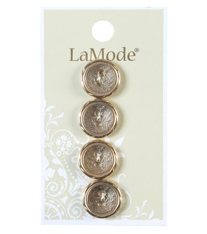 LaMode 2 Hole Gold Metal Buttons 16mm