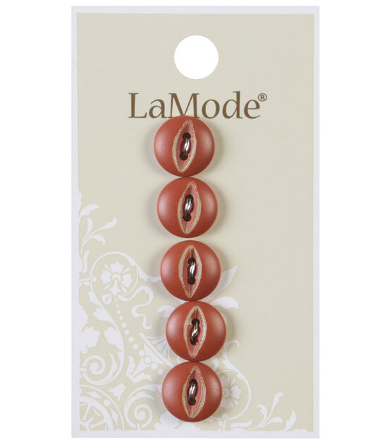 LaMode 2 Hole Brown Distressed Fisheye Buttons