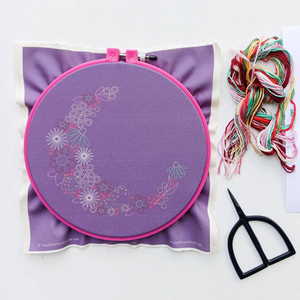 flora luna embroidery kit