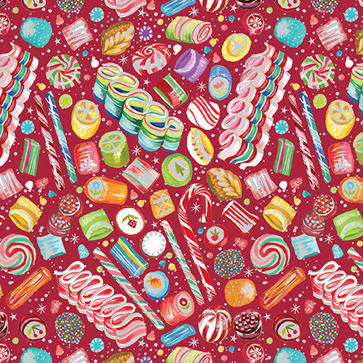 Magical Sweets Red/Multi -- Magical Season  By KATIE DAISY -- Benartex Fabrics