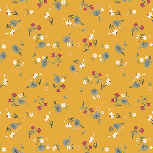Heirloom Floral Yellow -- Heirloom Garden By FOX AND FABLES -- Benartex Fabrics
