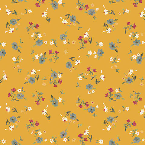 Heirloom Floral Yellow -- Heirloom Garden By FOX AND FABLES -- Benartex Fabrics