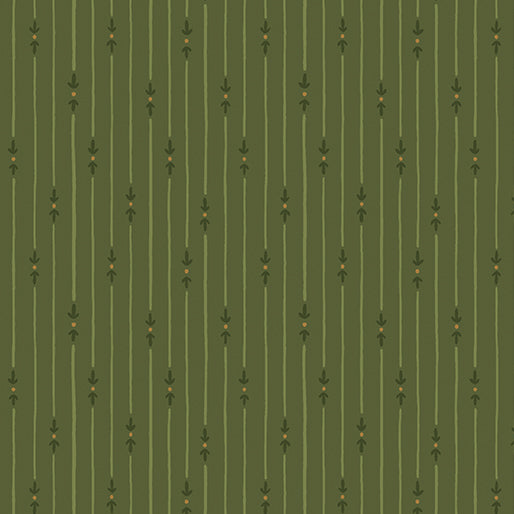 Heritage Stripe Sage -- Heirloom Garden By FOX AND FABLES -- Benartex Fabrics