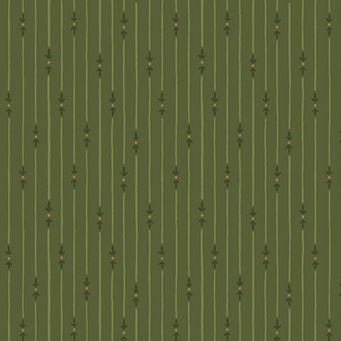 Heritage Stripe Sage -- Heirloom Garden By FOX AND FABLES -- Benartex Fabrics