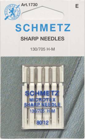 Schmetz Sharp / Microtex Machine Needle Size 12/80