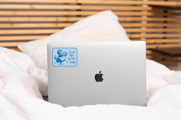 Grab Life by the Balls Sticker - cat, kitten, kitty, yarn
