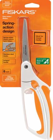 Easy Action Soft Touch Scissor 8in -- Fiskars