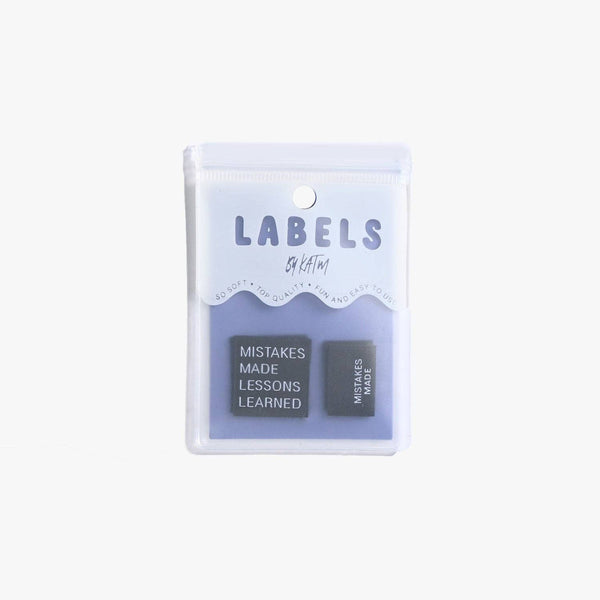 Mistakes Made Lessons Learned Woven Labels -- Kylie + The Machine