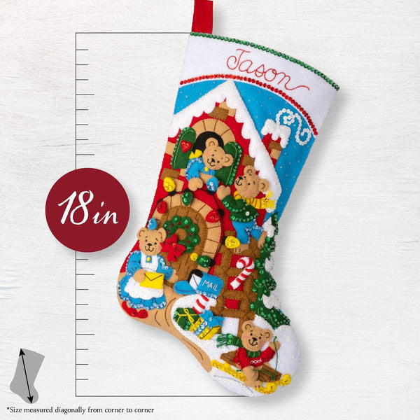Bucilla ® Seasonal Felt Stocking Kit Bear-y Merry Christmas
