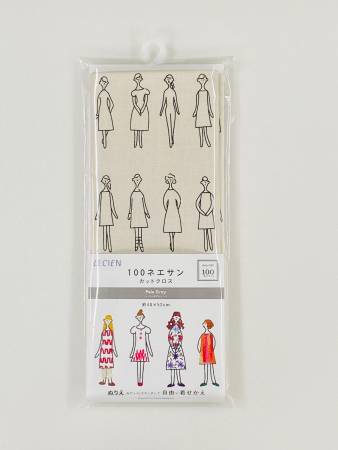 100 Ladies Fabric Pale Grey - Lecien