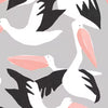 Pelicans Organic Cotton Canvas--- Canvas Collective Organic by Ophelia Pang Collection -- Cloud 9