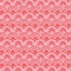 Fan Palm Scallop in Red/Pink  --- Nice Nice by Emily Taylor Collection  -- Cloud 9 Organic Fabrics