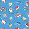 Market Morning in Blue --- Nice Nice by Emily Taylor Collection  -- Cloud 9 Organic Fabrics