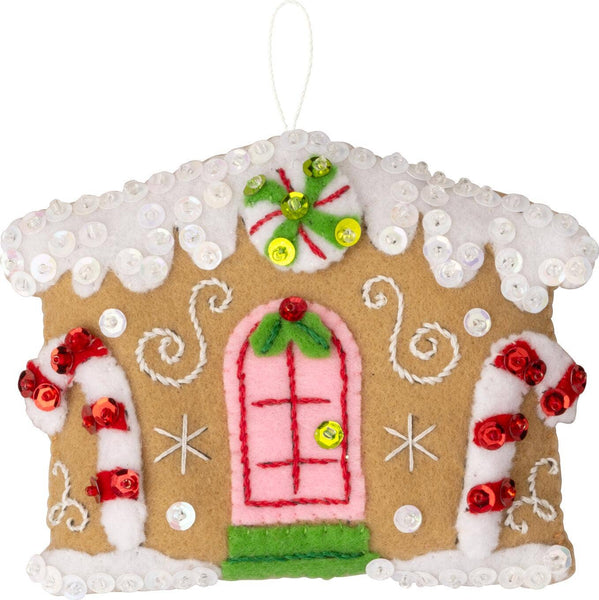 Bucilla ® Seasonal Felt Ornaments Kit - Candy Cottages