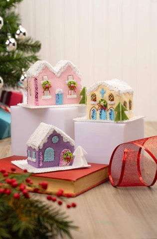 Bucilla® Putz Village 3D Ornaments - Seasonal Felt Kits