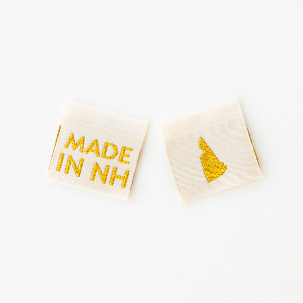 Made in My State Gold Woven Labels