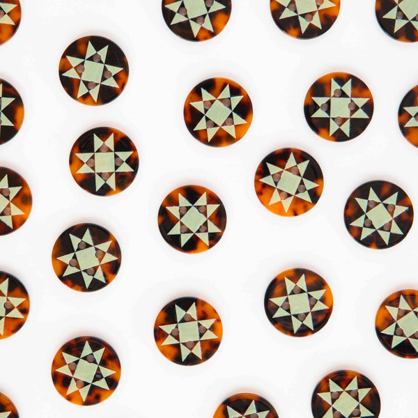 Quilt Star Large 1" Buttons