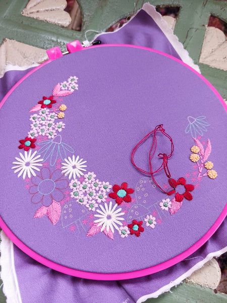 flora luna embroidery kit