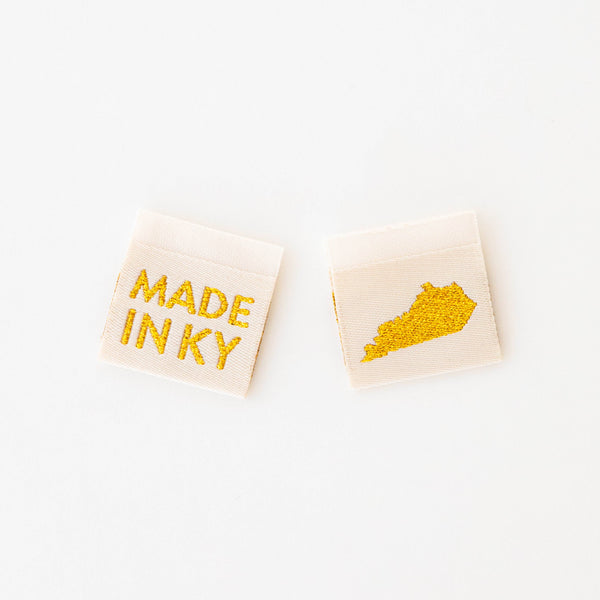 Made in My State Gold Woven Labels
