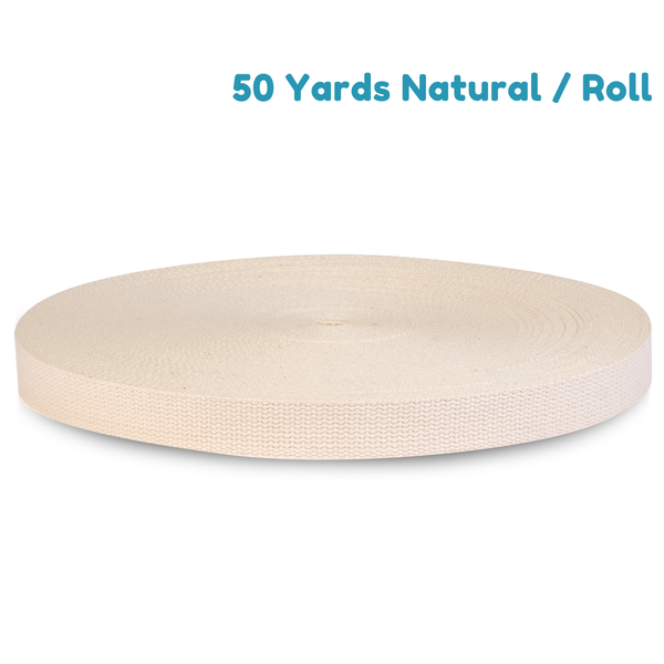 1.25 Inch Natural- Heavy Cotton Webbing Strap DIY