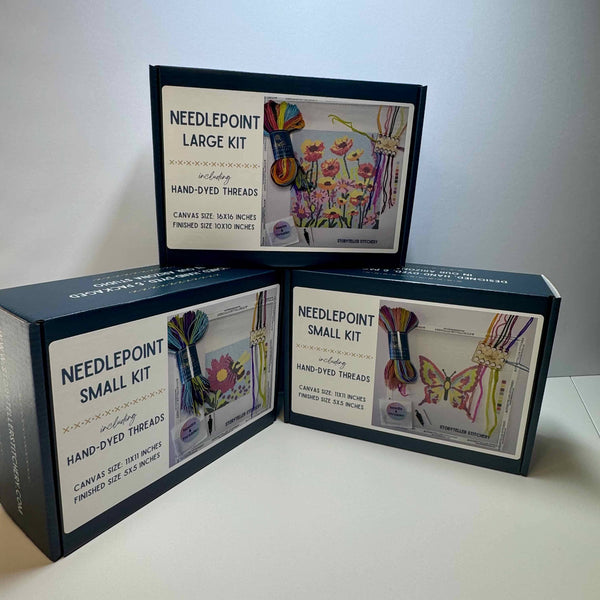 Bee & Bloom — Modern Needlepoint Kit (Small Design)