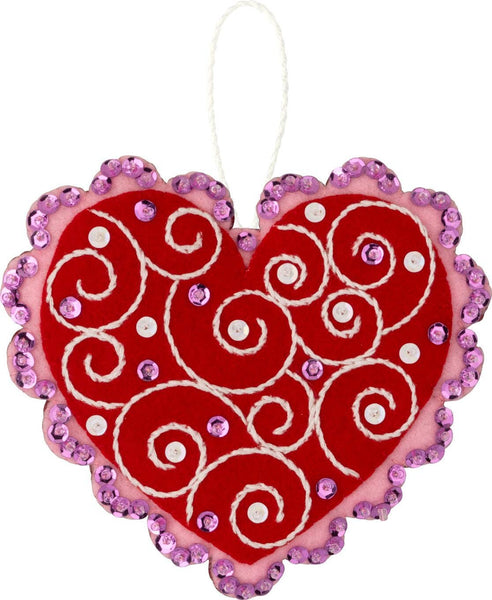 Bucilla® Seasonal Felt Ornaments Kit - Heartfelt Treasures