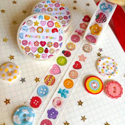 Favorite Buttons Washi Tape