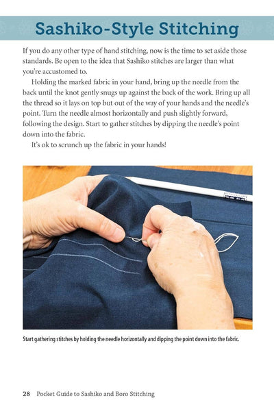 Pocket Guide to Sashiko & Boro Stitching- Carry Along Guide