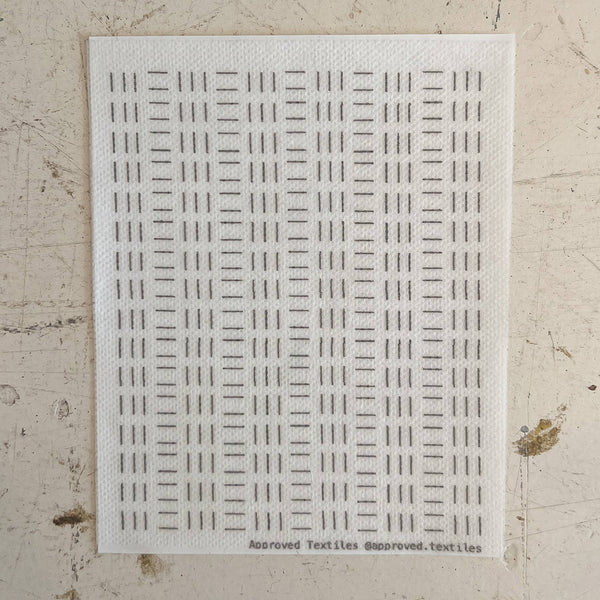 Vertical Dashes - Minimal Mending + Embellishment Transfer