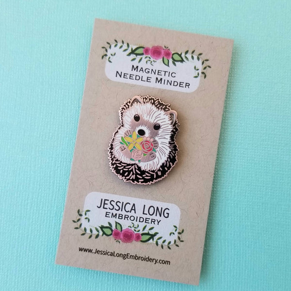 Hedgehog Enamel Needle Minder