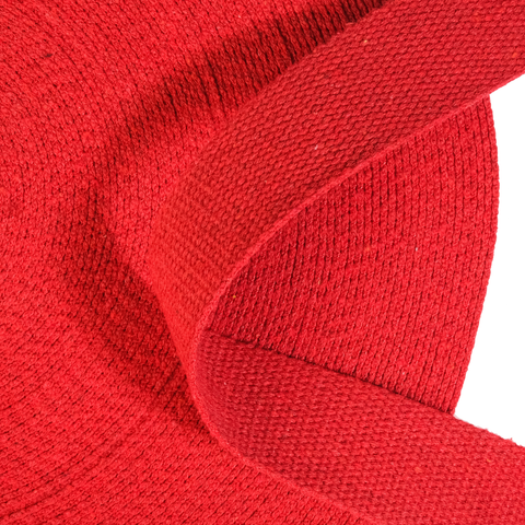 1.5" Red Heavy Cotton Webbing, Sewing Roll Handle