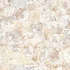 Map Tonal IN BIRCH -- NAUTICUS -- QT Fabrics