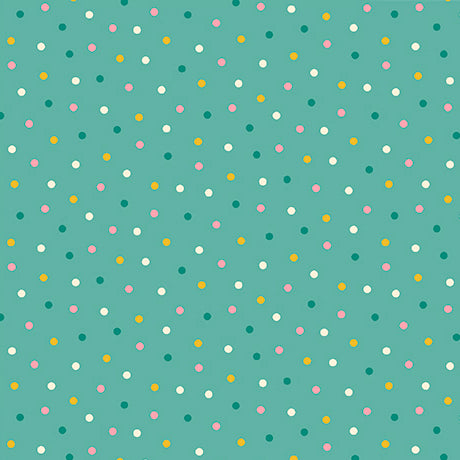 Dot in Turquoise -- FLORA & THE FOX  -- QT Fabrics