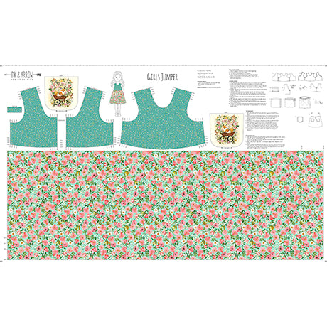FLORA & THE FOX GIRLS JUMPER PANEL -- QT Fabrics