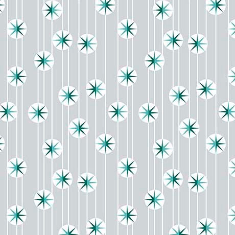STAR STRIPE in GRAY -- 12 DAYS OF CHRISTMAS by Julie Lynch -- QT Fabrics