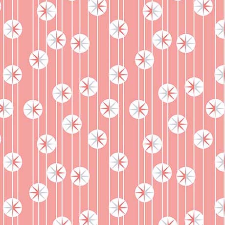 STAR STRIPE in PINK -- 12 DAYS OF CHRISTMAS by Julie Lynch -- QT Fabrics