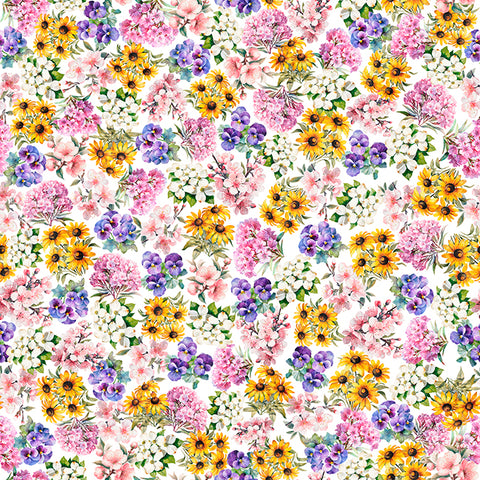 STATE FLOWERS-white MID ATLANTIC SHOP HOP 2026 -- All Mid-Atlantic Shop Hop Exclusive Fabric -- QT Fabrics (PREORDER)