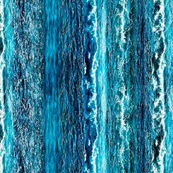 Water Ombre in Turquoise  -- INTO THE DEEP -- QT Fabrics