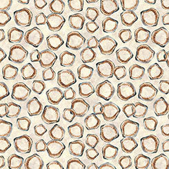 Shark Jaws in Tan  -- INTO THE DEEP -- QT Fabrics
