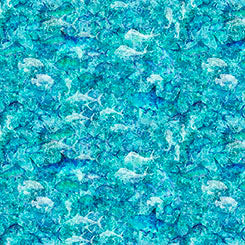 Ocean Blender in Turquoise -- INTO THE DEEP -- QT Fabrics