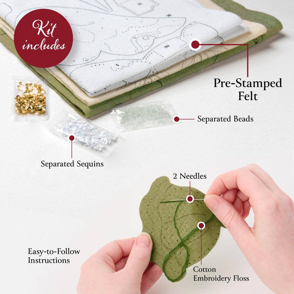 Bucilla Boots & Bling Felt Ornament Kit Set of 4