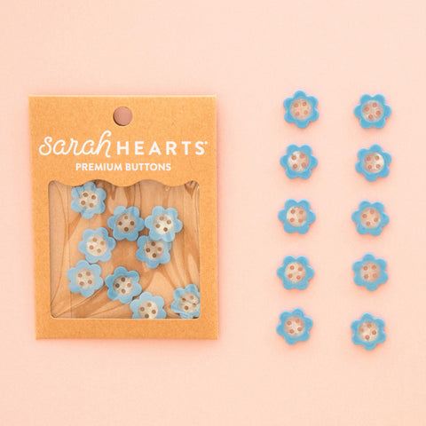 Blue Daisy Small 5/8" Buttons