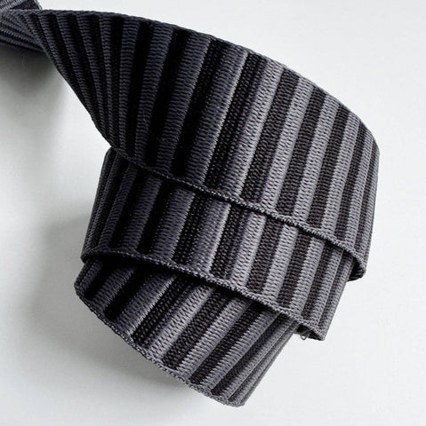 Charcoal Jacquard Woven Stripes Webbing – 1.5" Wide