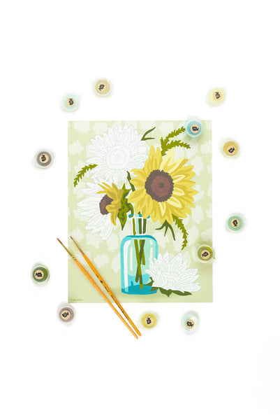 Sunflowers in Vase (Yellow) Paint-by-Number Kit